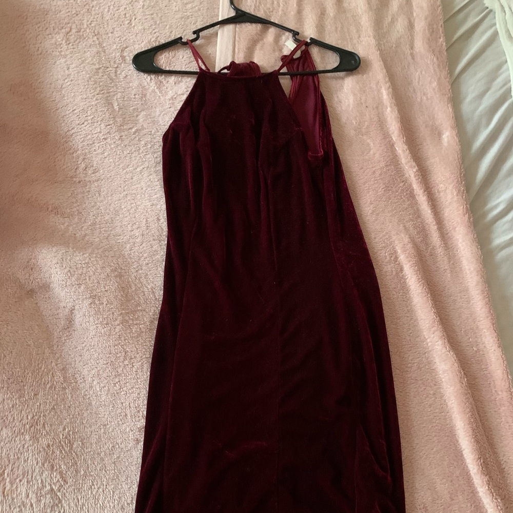 Velvet wine dress